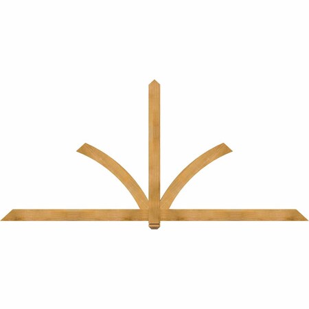 Ekena Millwork Redmond Rough Sawn Timber Gable Bracket, Western Red Cedar, 108"W x 49"H x 2"D x 4"F, 11/12 Pitch GBW108X49X0204RED00RWR